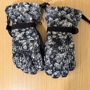Burton Men’s Black and White Profile ski snowboard Snow Gloves M NWOT